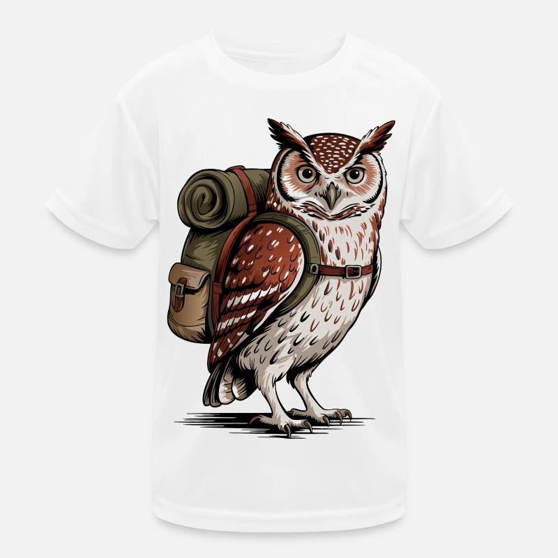 Hibou de forêt avec sac à dos T-shirt sport Enfant