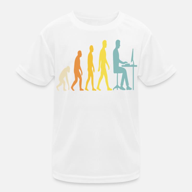Technische Evolution am Schreibtisch Kinder Funktions-T-Shirt
