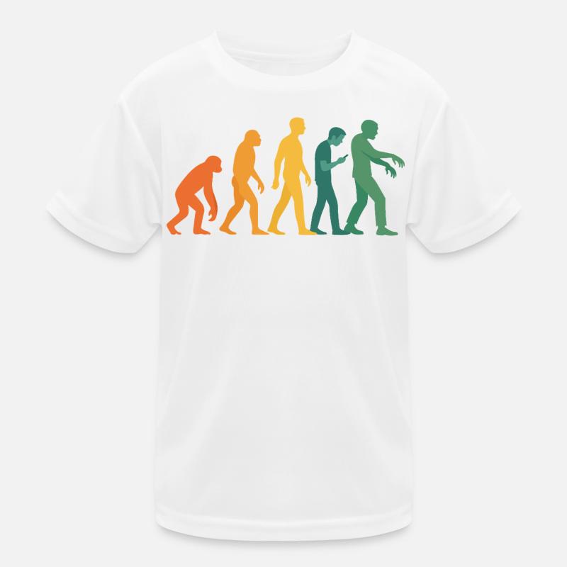 Evolution Silhouette Farbverlauf Kinder Funktions-T-Shirt