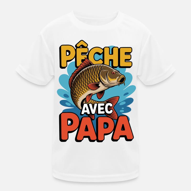 Fishing with Dad Kids Functional T-Shirt