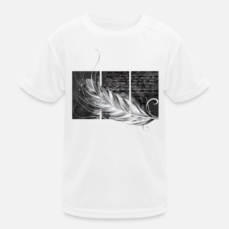 Feder-Triptychon Kinder Funktions-T-Shirt