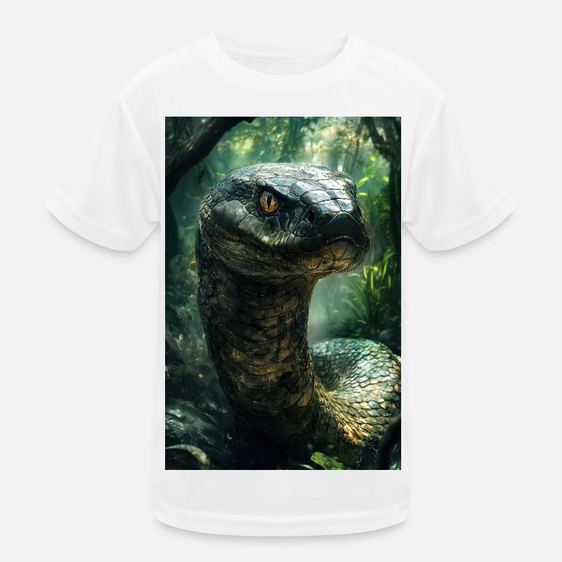Illustration einer Schlange Kinder Funktions-T-Shirt
