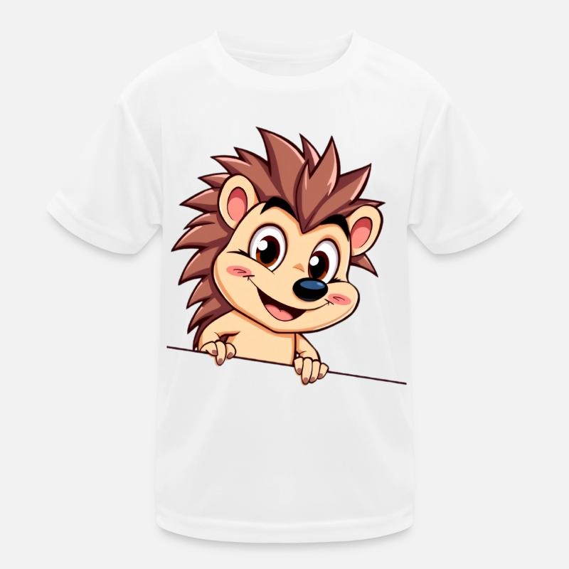 Nimble hedgehog on a wire Kids Functional T-Shirt