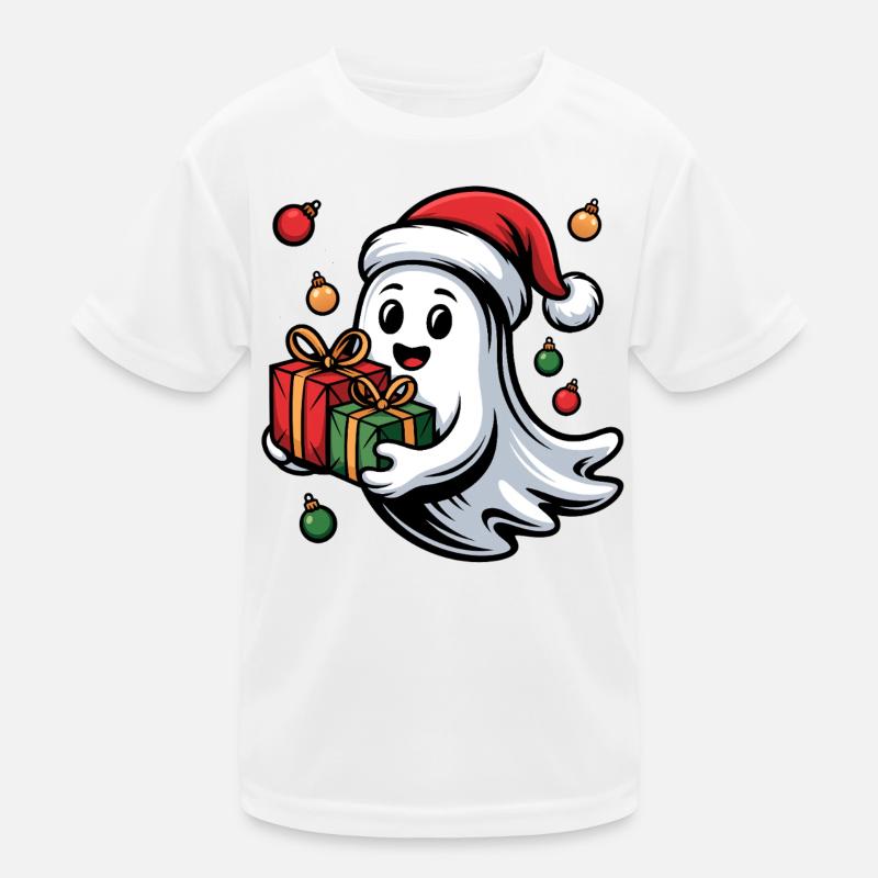 Weihnachtsgeist mit Geschenken Kinder Funktions-T-Shirt