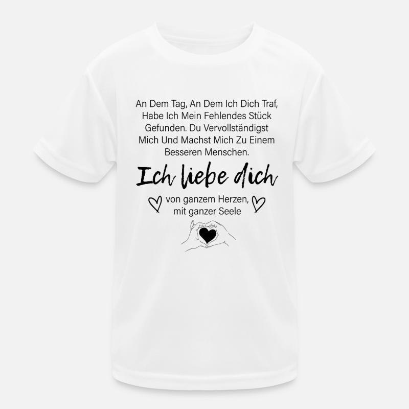 Déclaration d’amour Je t’aime en disant cadeau T-shirt sport Enfant