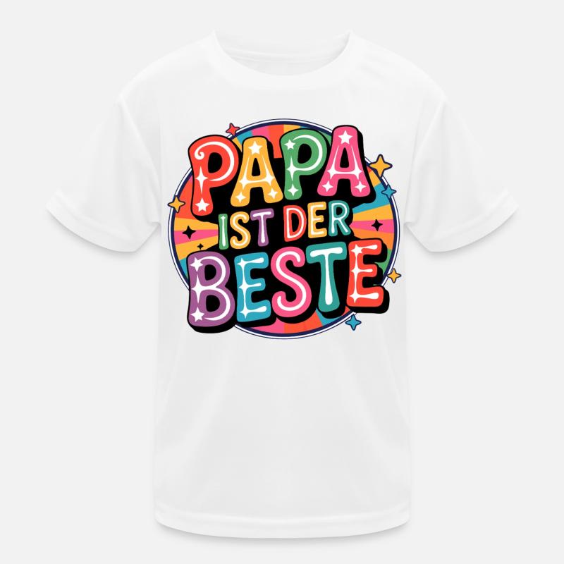 Dad Is The Best – Pop Art Color Game Kids Functional T-Shirt
