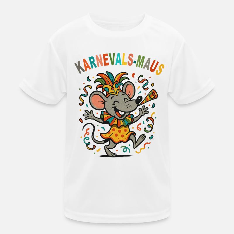 Souris de carnaval Conception de fête colorée T-shirt sport Enfant