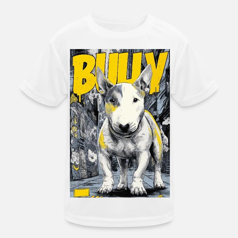 Bull Terrier – Chien des rues urbain dans le style BD T-shirt sport Enfant