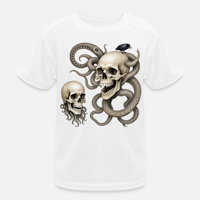 SKULL #1 - dark hell Kids Functional T-Shirt