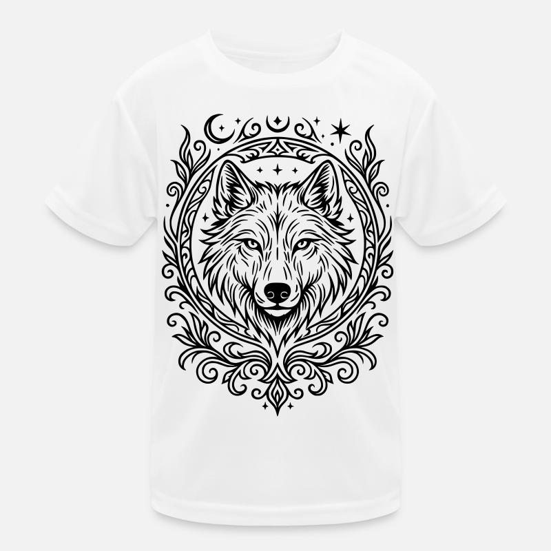 Wolf's Head - Kids Functional T-Shirt - white
