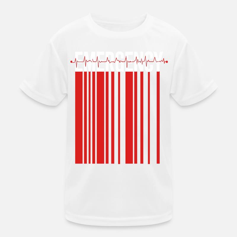 Emergency Stripe Contrast Kids Functional T-Shirt