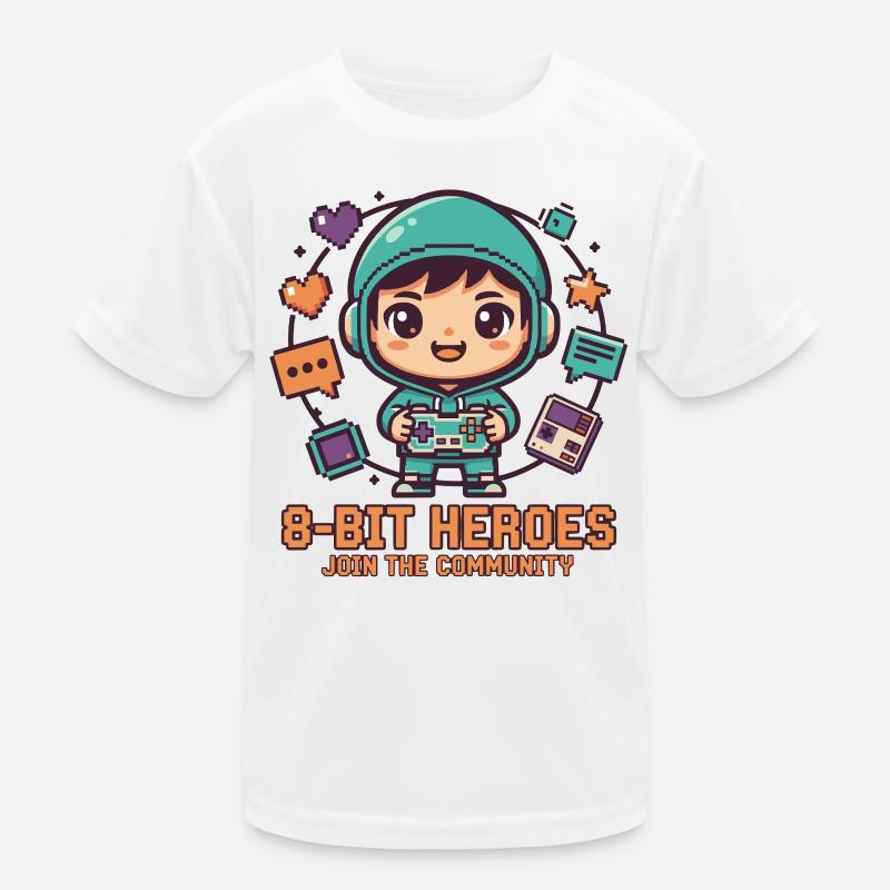 HÉROS 8 BITS | Jeux Rétro Chibi Communauté Pixel T-shirt sport Enfant