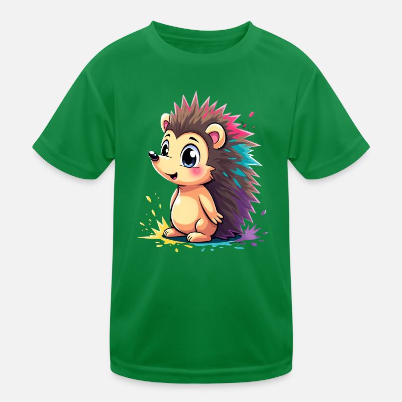 Regenbogenstachel Igelchen Kinder Funktions-T-Shirt