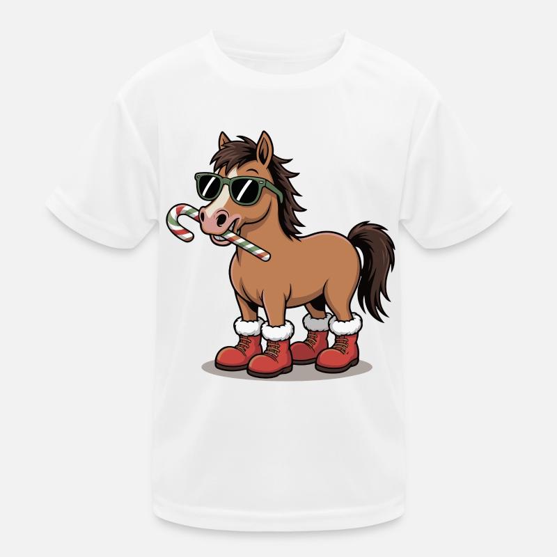 Cheval d’hiver dans le style canne d’orge T-shirt sport Enfant