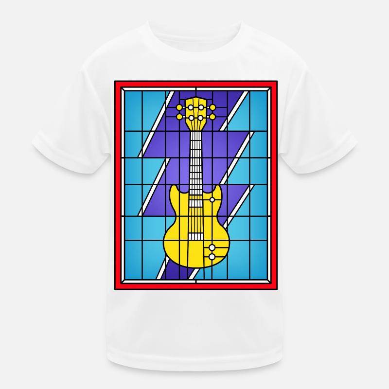 Mosaïque de guitare en vitrail T-shirt sport Enfant