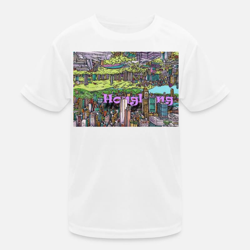 Les mondes Face à Hong Kong T-shirt sport Enfant