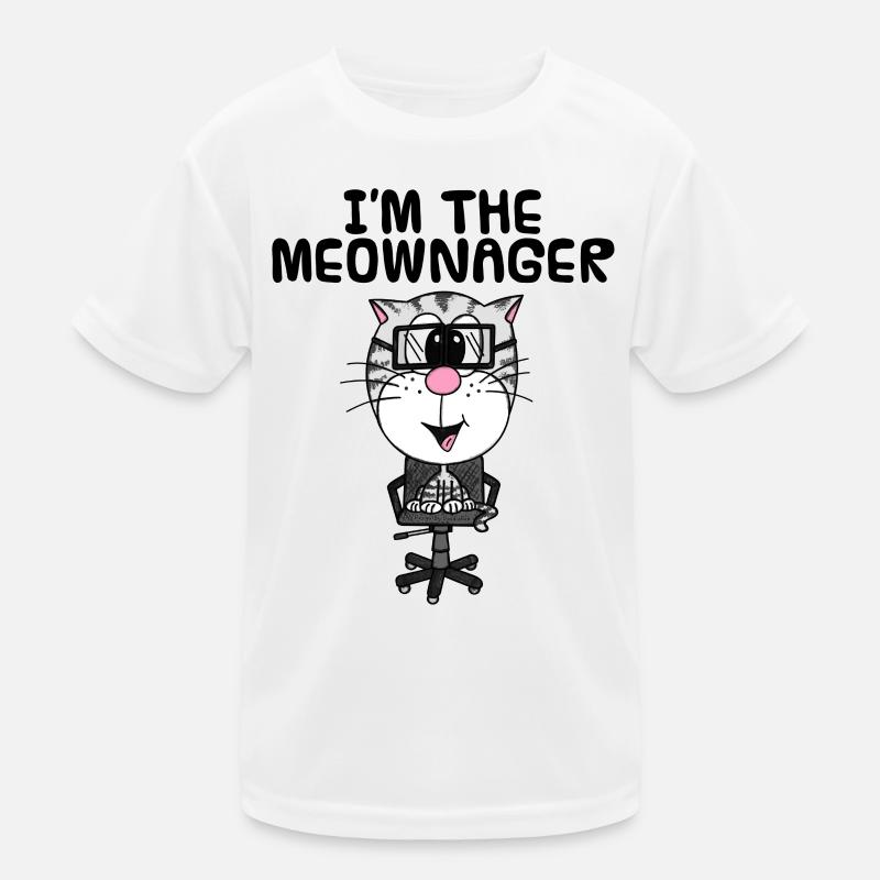 Je suis le Meownager, responsable du bureau des chats Drôle T-shirt sport Enfant