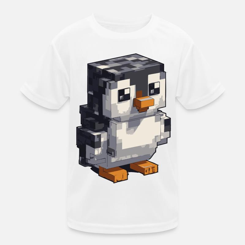 Niedlicher Pixel-Pinguin Kinder Funktions-T-Shirt