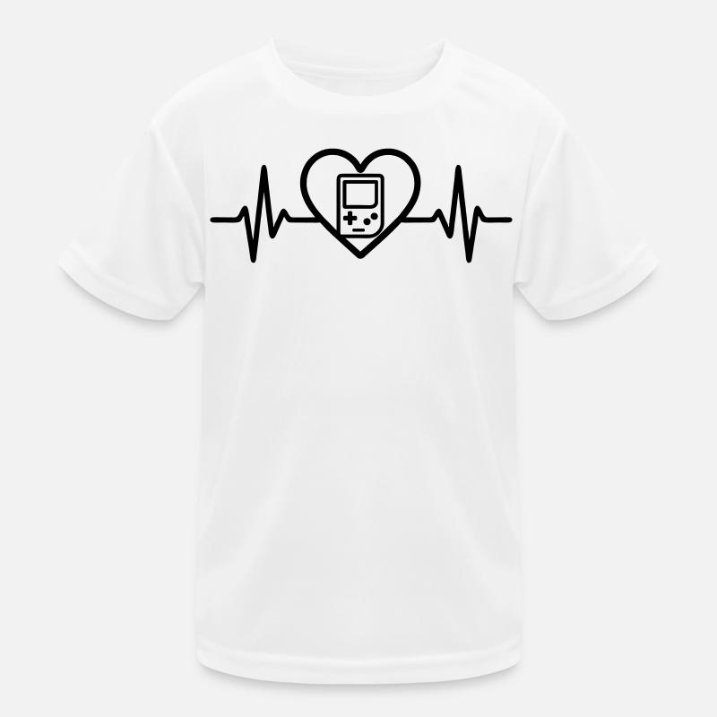Heart Retrogaming – Retro Portable Console Kids Functional T-Shirt