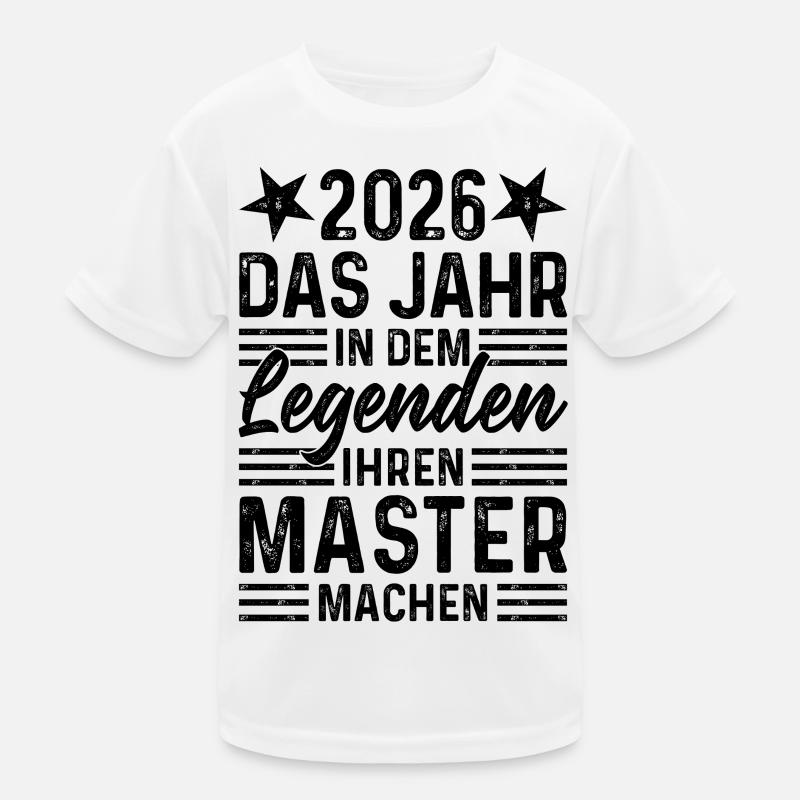 2026 Das Jahr in dem Legenden ihren Master machen Kinder Funktions-T-Shirt