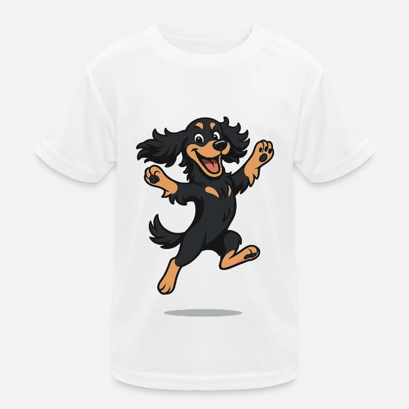 Bouncing Cartoon Cocker Spaniel Kids Functional T-Shirt