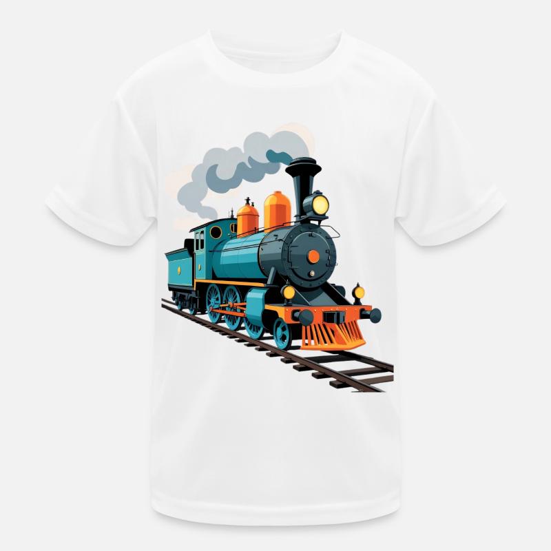 Dampflok Farbexplosion Kinder Funktions-T-Shirt