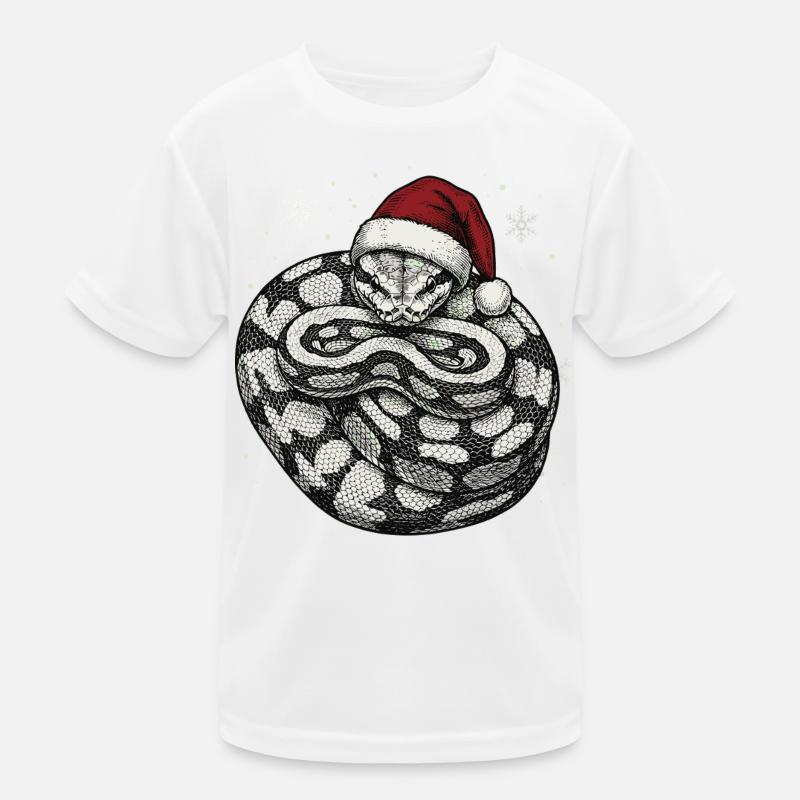 Serpent roi python roi de Noël Python boule T-shirt sport Enfant