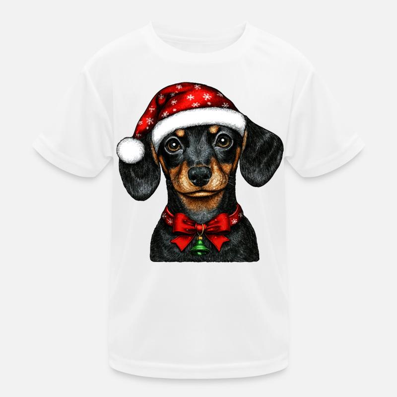 Teckel de Noël T-shirt sport Enfant