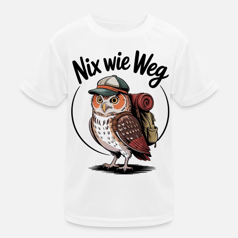 Waldabenteuer Eule mit Rucksack Kinder Funktions-T-Shirt