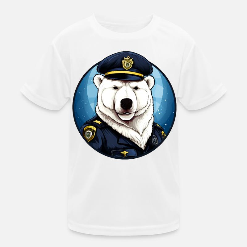 Eisbären Polizei Kinder Funktions-T-Shirt