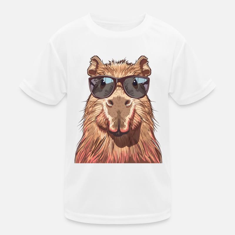 Cooles Capybara mit Sonnenbrille Fun Kinder Funktions-T-Shirt