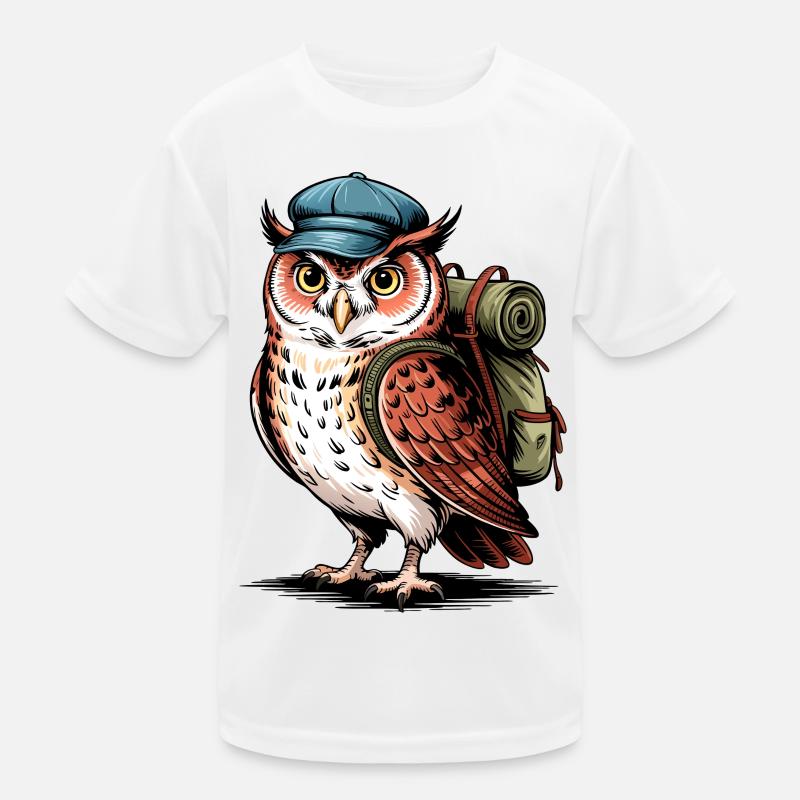 Abenteuer Eule mit Rucksack Kinder Funktions-T-Shirt