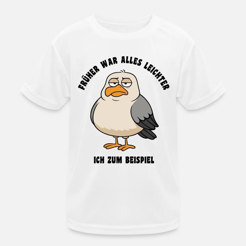 Things were easier in the old days - Seagull saying Kids Functional T-Shirt