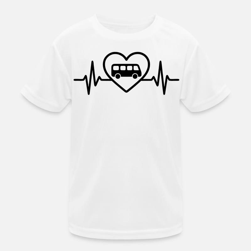 Chauffeur de bus Heart T-shirt sport Enfant