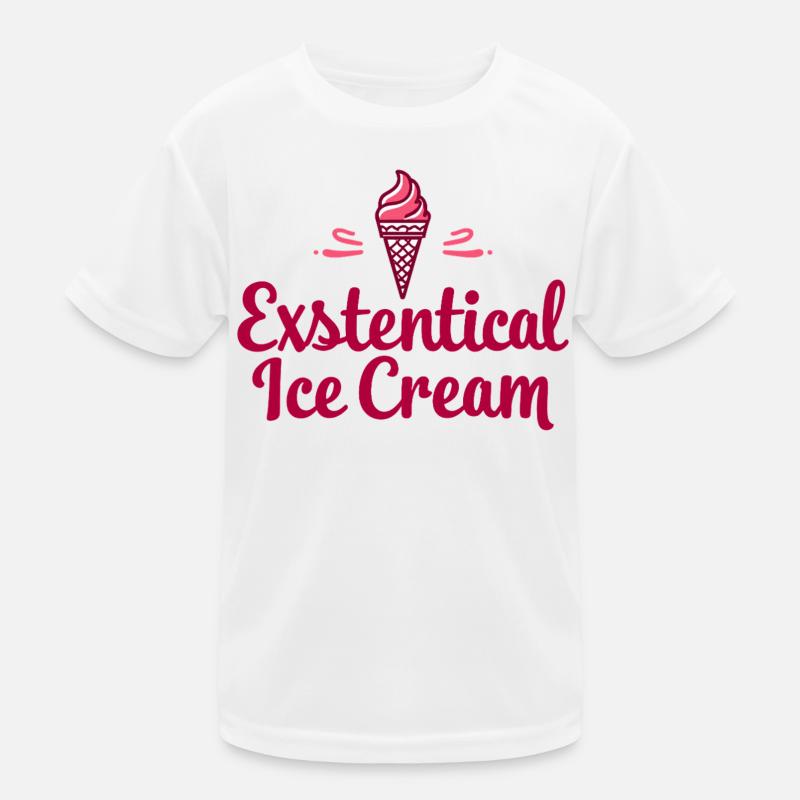 Existenzielle Eiscreme Lustiger Spruch Eis Waffel Kinder Funktions-T-Shirt