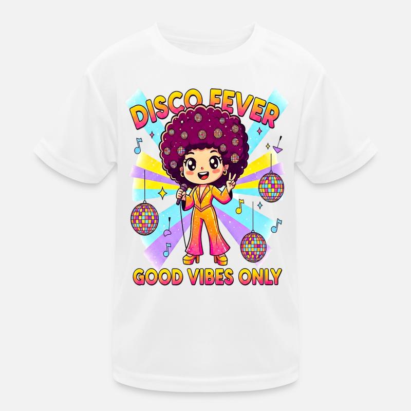 DISCO FEVER Cute Comic 70er Kinder Funktions-T-Shirt