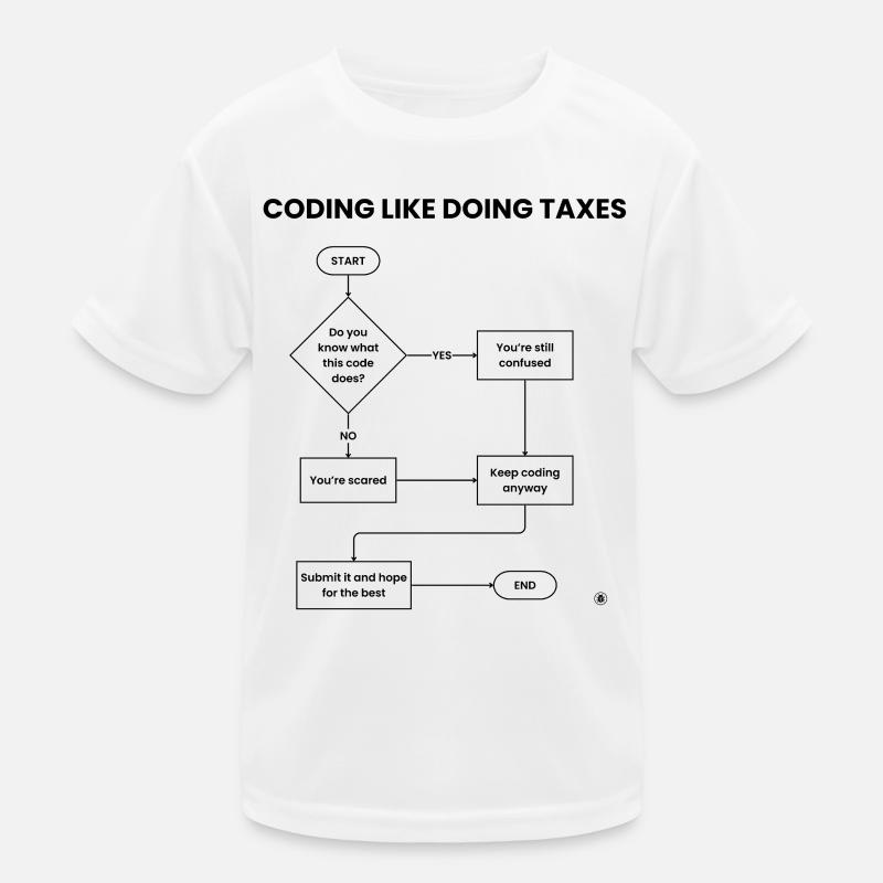Coding Like Doing Taxes - Submit Hope Gift Kids Functional T-Shirt