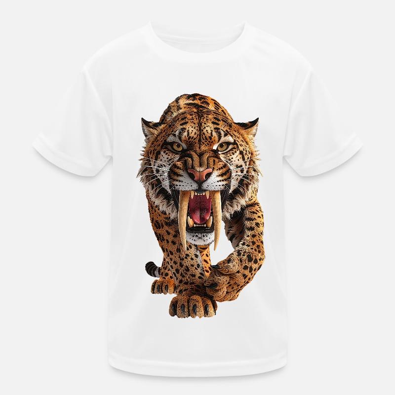 Saebelzahnkatze - Säbelzahntiger Kinder Funktions-T-Shirt