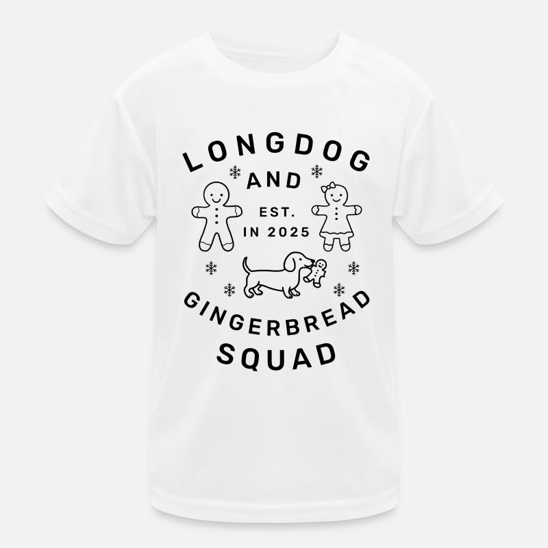 Longdog and Gingerbread Squad | Dackel Kinder Funktions-T-Shirt