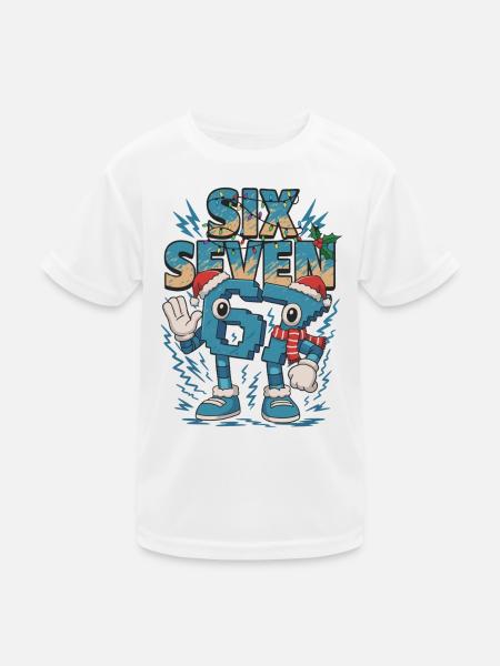 Six Seven 6 7 Italian Brainrot Christmas 67 Trikot - Kinder Funktions-T-Shirt - Weiß