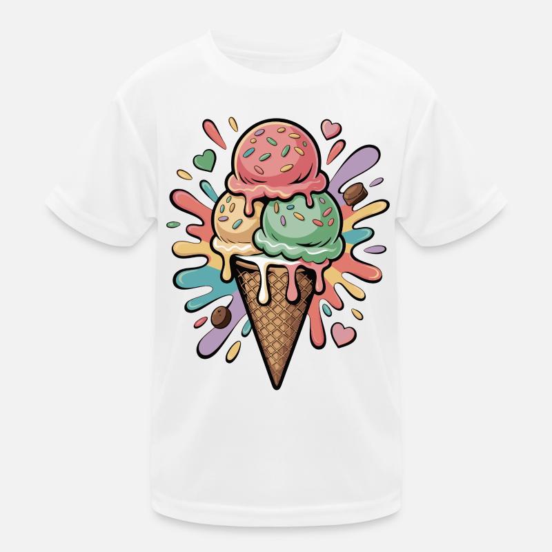 Bunte Eiscreme Explosion Kinder Funktions-T-Shirt