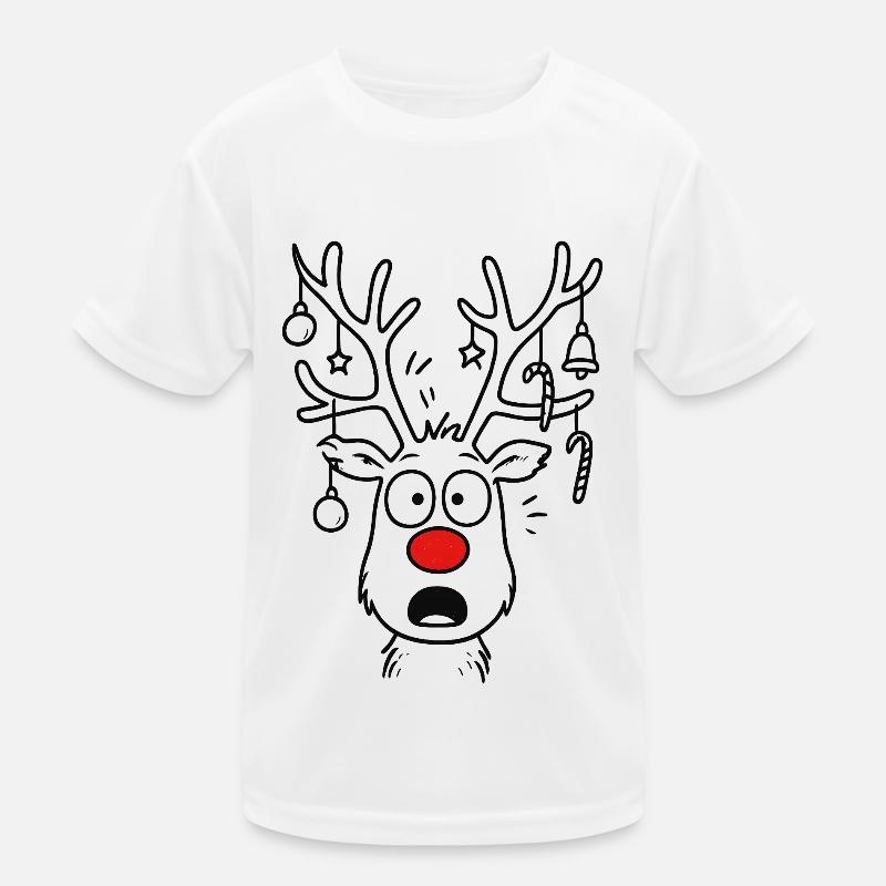 Cerf Rudolph Joyeux Noël doux T-shirt sport Enfant