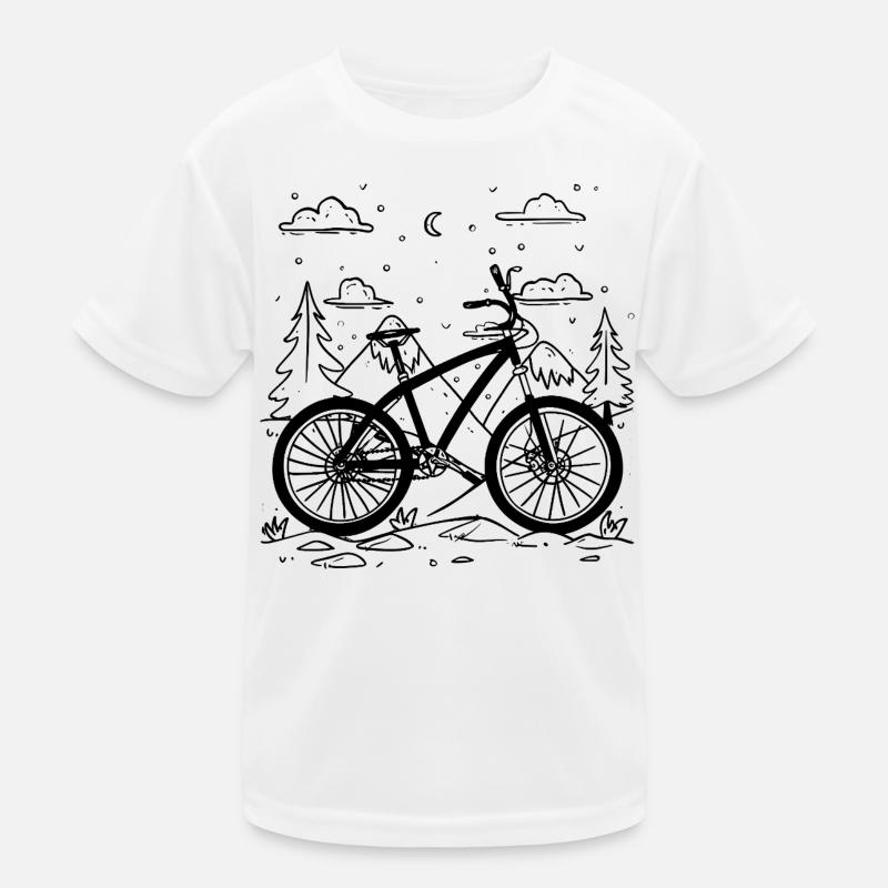 Mountainbiken Comic Stil Kinder Funktions-T-Shirt