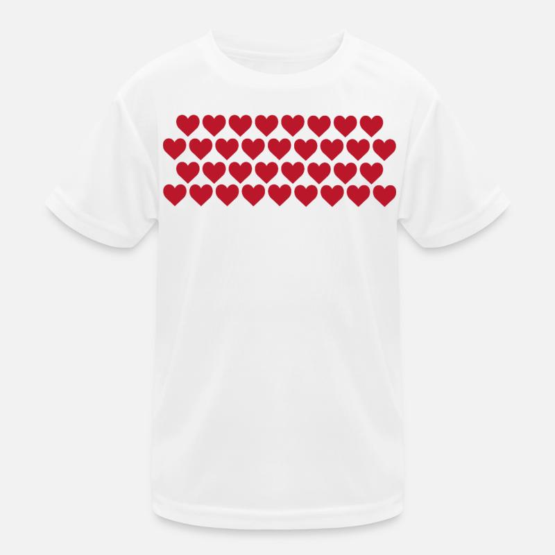 Cœurs rouges T-shirt sport Enfant