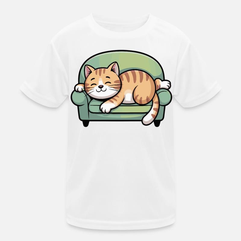 Chat endormi sur le canapé T-shirt sport Enfant