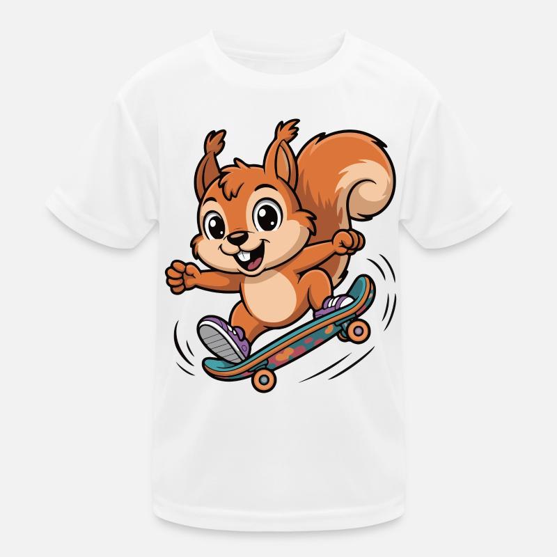 Skate-Eichhörnchen Sprinter Kinder Funktions-T-Shirt