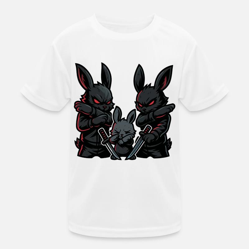 osterhase ninja dabbing, bunny mit katanas Kinder Funktions-T-Shirt