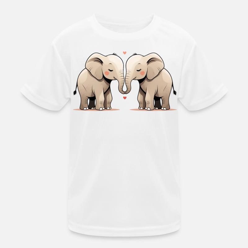 Elefantenherz Trunkfreundschaft Kinder Funktions-T-Shirt