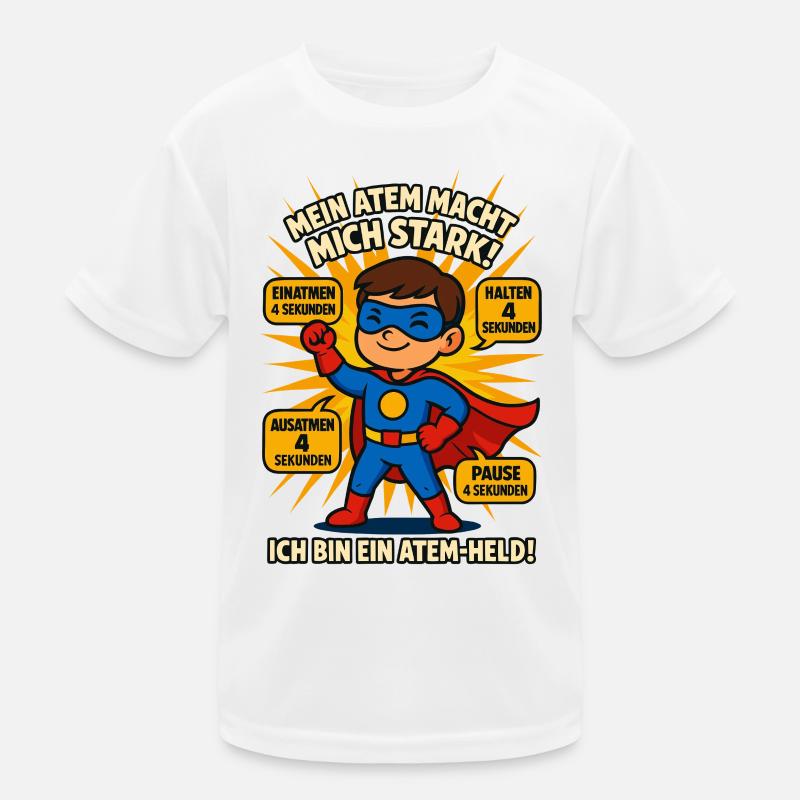 Children's Breath Hero, Mindfulness Exercise Relaxation Kids Functional T-Shirt