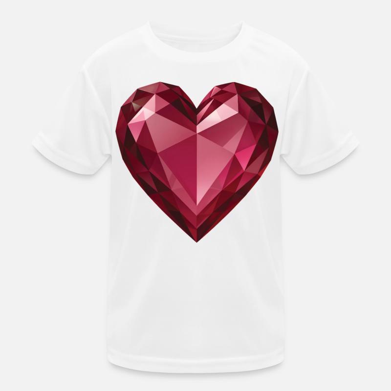 RUBY HEART - peace & love Kids Functional T-Shirt